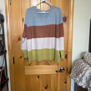 Market And Spruce Women’s XL Striped Sweater